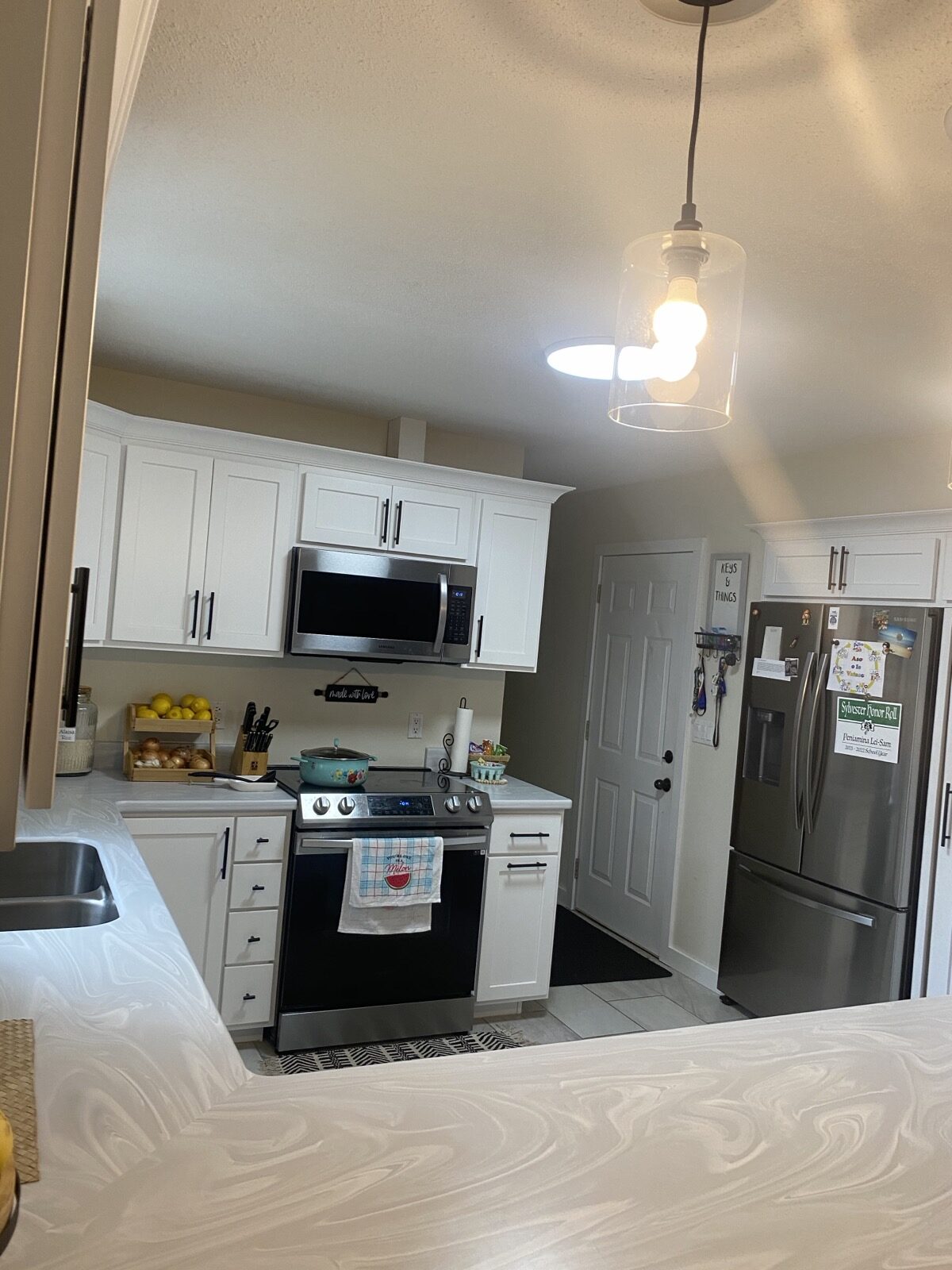 Finished home kitchen interior