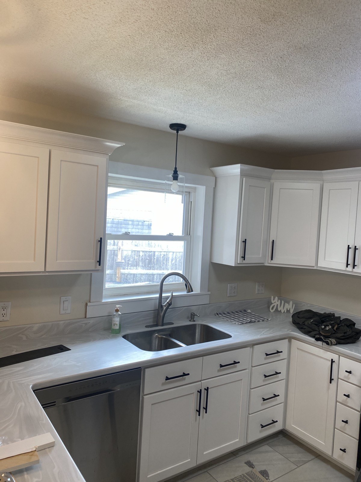 Bright finished residential kitchen